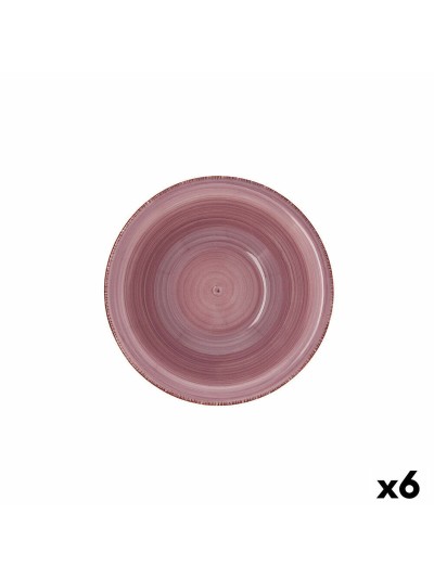 Bol Quid Peoni Vita Cerámica Rosa (18 cm) (Pack 6x)