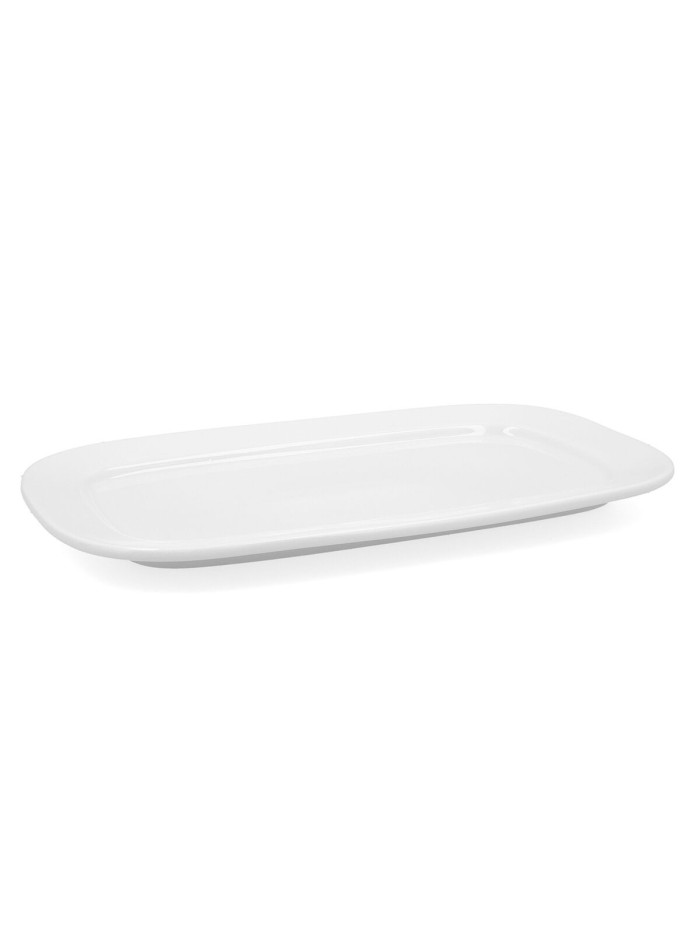 Fuente de Cocina Bidasoa Glacial Blanco Cerámica 36 x 21 cm (3 Unidades) (Pack 3x)