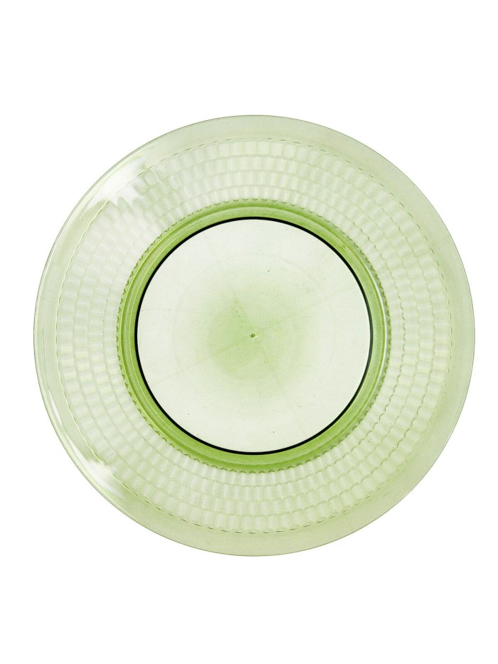 Flat plate Quid Viba Green Plastic 27 cm Ø 27 cm (12 Units) (Pack 12x)