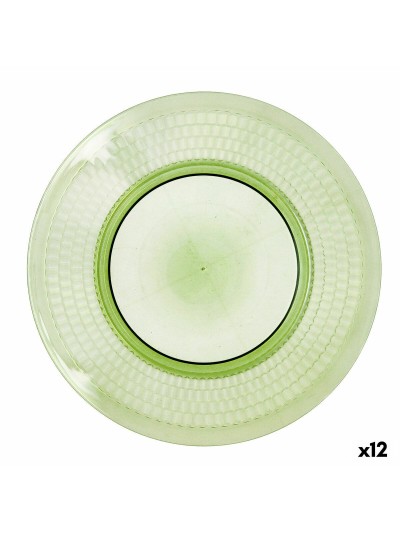 Flat plate Quid Viba Green Plastic 27 cm Ø 27 cm (12 Units) (Pack 12x)