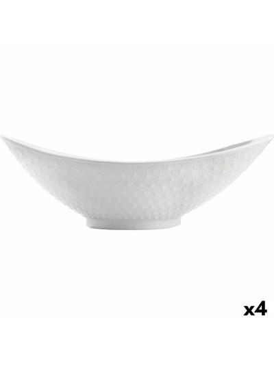 Serving Platter Quid Gastro White Ceramic 28,2 x 15,5 x 9 cm (4 Units) (Pack 4x)