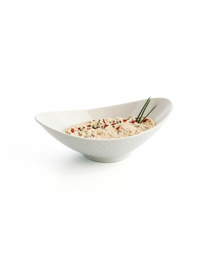Serving Platter Quid Gastro White Ceramic 28,2 x 15,5 x 9 cm (4 Units) (Pack 4x)