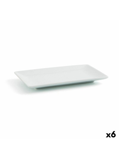 Plate Quid Gastro Fun Small White Ceramic 16,5 x 9,5 x 2 cm (6 Units) (Pack 6x)