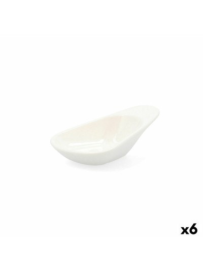 Snack tray Quid Select White Ceramic 10,5 cm (6 Units) (Pack 6x)