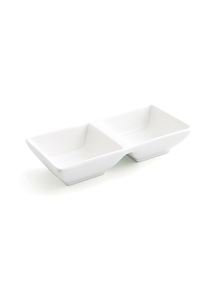 Snack tray Quid Select White Ceramic 15 x 7 cm (12 Units) (Pack 12x)