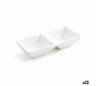 Snack tray Quid Select White Ceramic 15 x 7 cm (12 Units) (Pack 12x)
