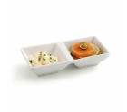 Snack tray Quid Select White Ceramic 15 x 7 cm (12 Units) (Pack 12x)