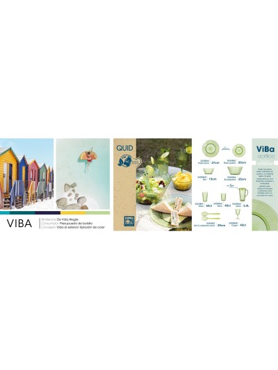 Wine glass Quid Viba Green Plastic 420 ml (12 Units) (Pack 12x)