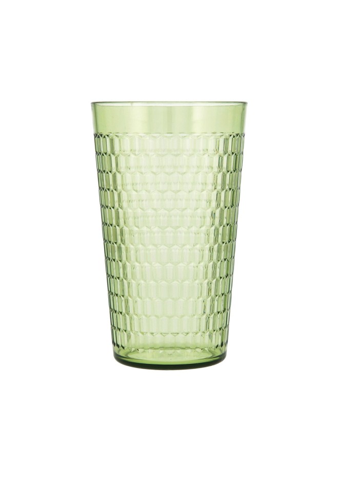 Glass Quid Viba Green Plastic 650 ml (12 Units) (Pack 12x)