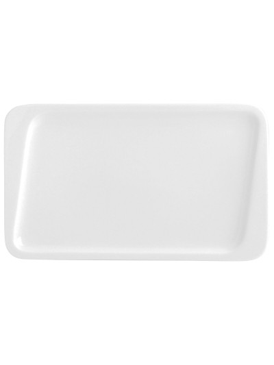 Plato de Postre Quid Chef Cerámica Blanco 25 x 15 cm (6 Unidades) (Pack 6x)