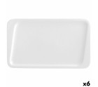 Assiette à dessert Quid Chef Céramique Blanc 25 x 15 cm (6 Unités) (Pack 6x)