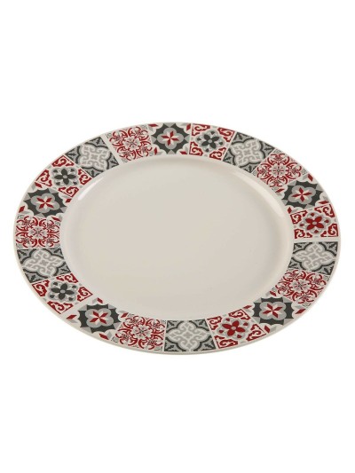 Plato Llano Versa Granate Porcelana