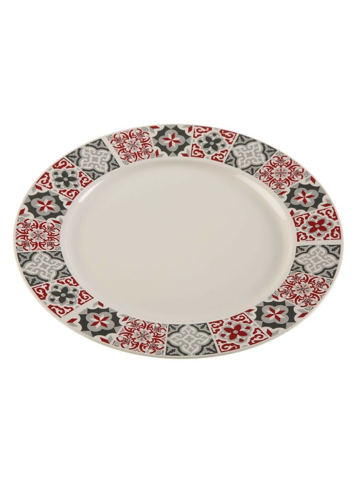 Plato Llano Versa Granate Porcelana