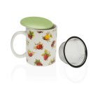 Taza con Filtro para Infusiones Versa Frutas Gres