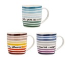 Mug Quid 4u Multicolour Ceramic 330 ml (12 Units) (Pack 12x)
