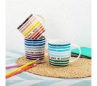 Mug Quid 4u Multicolour Ceramic 330 ml (12 Units) (Pack 12x)