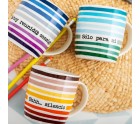 Mug Quid 4u Multicolour Ceramic 330 ml (12 Units) (Pack 12x)