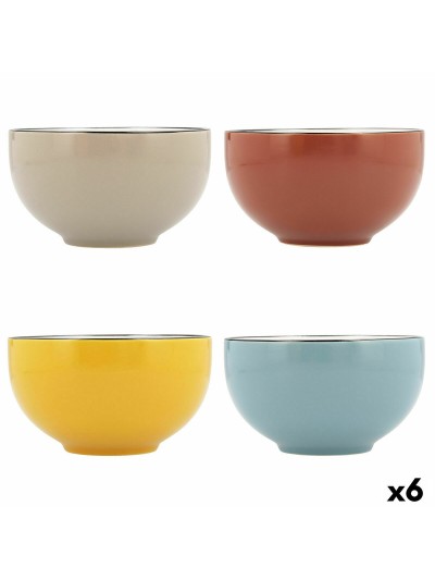 Bowl Quid Frappe Colorado Ceramic Multicolour (510 ml) (Pack 6x)