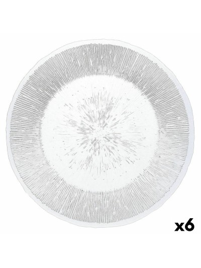 Assiette plate Quid Lonja Transparent verre (Ø 32,7 cm) (6 Unités) (Pack 6x)