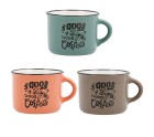 Set of Mugs Quid Frappe Deco Ceramic 80 ml Multicolour
