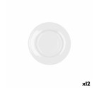 Plato Llano Bidasoa Glacial Cerámica Blanco (16,5 cm) (Pack 12x)