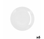 Plato Llano Bidasoa Glacial Coupe Cerámica Blanco (21 cm) (Pack 6x)