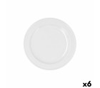 Dessert dish Bidasoa Glacial Ala Estrch White Ceramic 20 cm (6 Units) (Pack 6x)