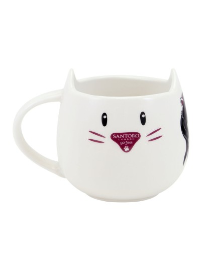 Cup with Plate Gorjuss Ruby wild Grey Ceramic Coasters Cup