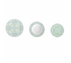 Service de Vaisselle DKD Home Decor Porcelaine Bleu Vert 18 Pièces