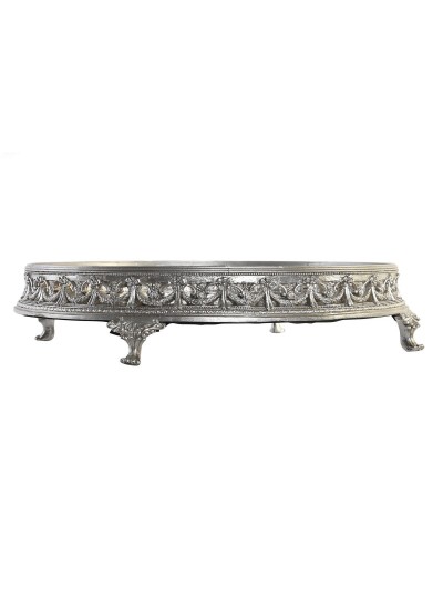 Bandeja de Aperitivos DKD Home Decor 38,5 x 38,5 x 8 cm Espejo Plateado Dorado Resina Neoclásico (2 Unidades)