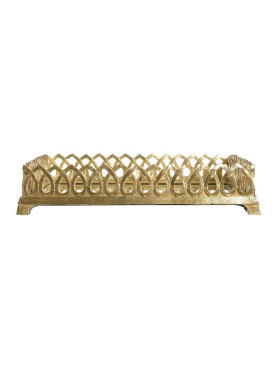 Snack tray DKD Home Decor 33 x 24 x 6,6 cm Mirror Silver Golden Resin (2 Units)