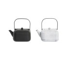Teapot DKD Home Decor Black Stainless steel White 1,2 L (2 Units)