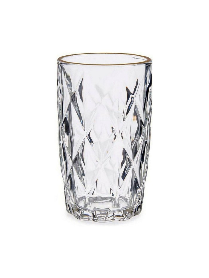Glass Golden Transparent Glass 6 Units (340 ml)