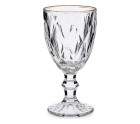 Wine glass Golden Transparent Glass 6 Units (330 ml)