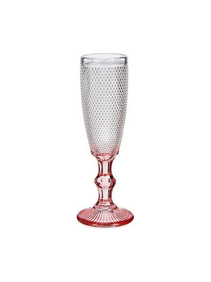 Copa de champán Rosa Transparente Vidrio 6 Unidades (180 ml)