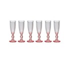 Champagne glass Pink Transparent Glass 6 Units (180 ml)