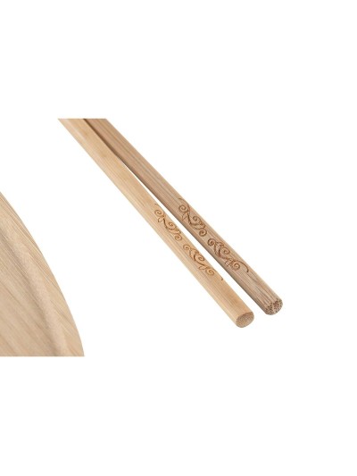 Set de Sushi DKD Home Decor 8 x 5 x 2 cm Cerámica Natural Blanco Oriental