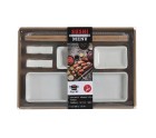 Sushi Set DKD Home Decor 24 x 7 x 2 cm Natural White Stoneware Oriental