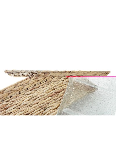 Snack tray DKD Home Decor Transparent Natural Crystal 42 x 20 x 3,5 cm