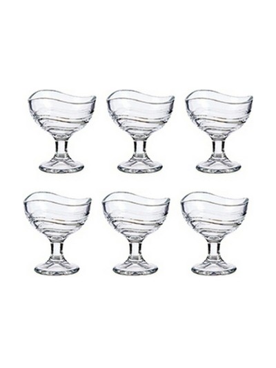 Copa de Helados y Batidos Transparente Vidrio 6 Unidades (135 ml)