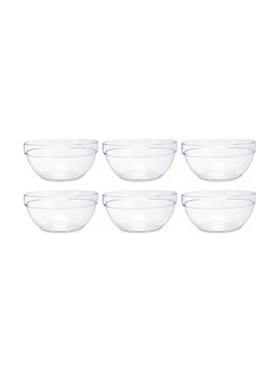 Bowl Transparent Glass (250 ml) (6 Units)