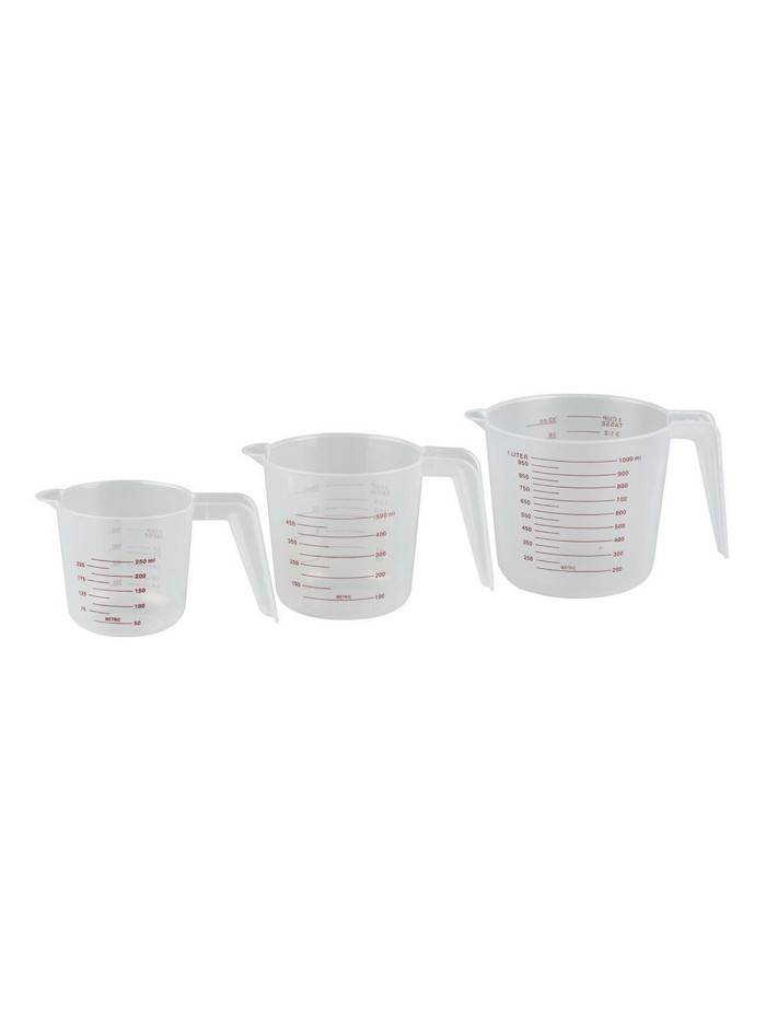 Measuring Jug 250 ml 500 ml 1 L polypropylene (3 Pieces)