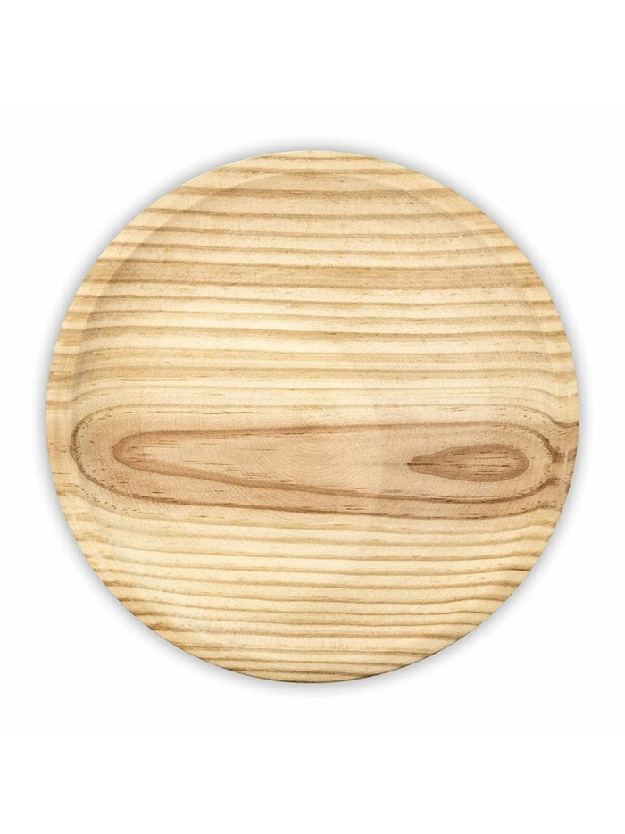 Assiette plate Bois Ø 22 cm Pieuvre