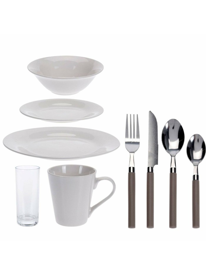Set de Vajilla Excellent Houseware Stockholm Porcelana Blanco 36 Piezas
