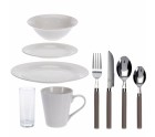 Dinnerware Set Excellent Houseware Stockholm Porcelain White 36 Pieces