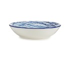 Plato Hondo Rayas Porcelana Azul Blanco 6 Unidades (20 x 4,7 x 20 cm)