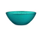 Bowl Ø 15 cm Turquoise Glass (6 Units)