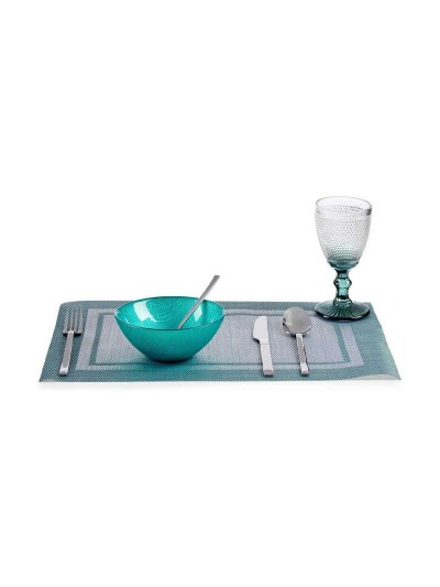 Bowl Ø 15 cm Turquoise Glass (6 Units)