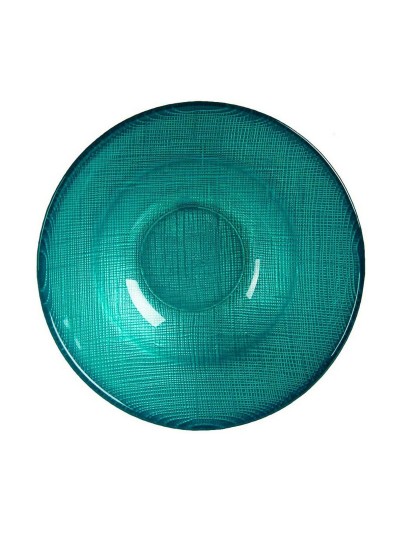 Bowl Ø 15 cm Turquoise Glass (6 Units)
