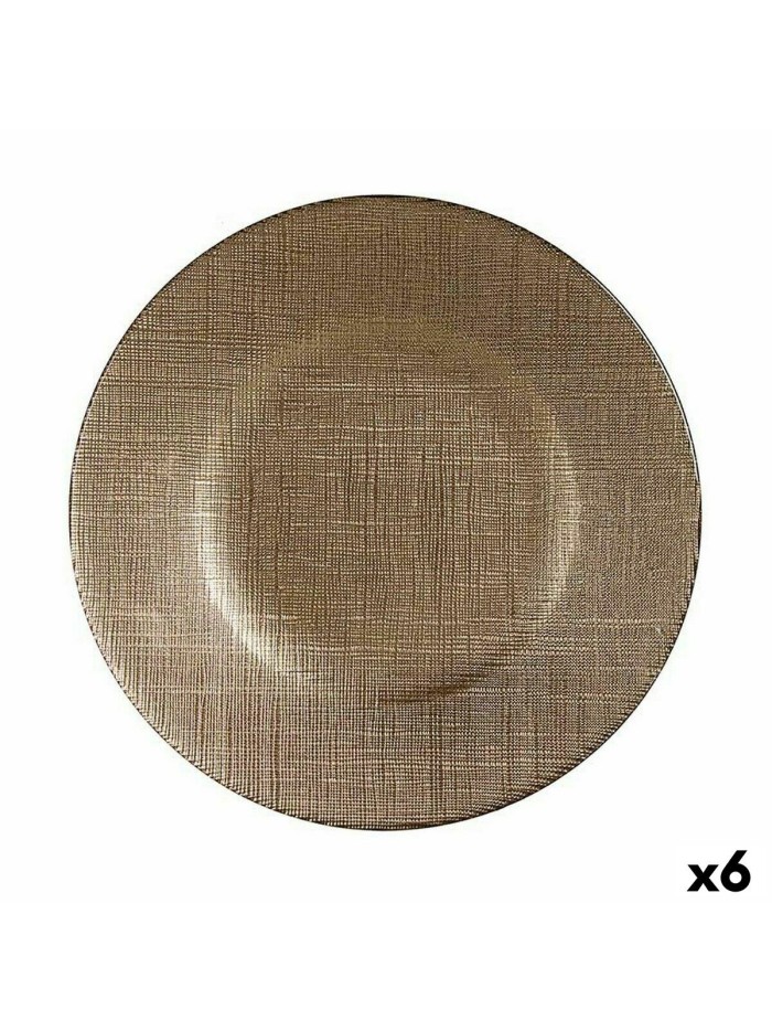 Flat plate Golden Glass 6 Units (21 x 2 x 21 cm)